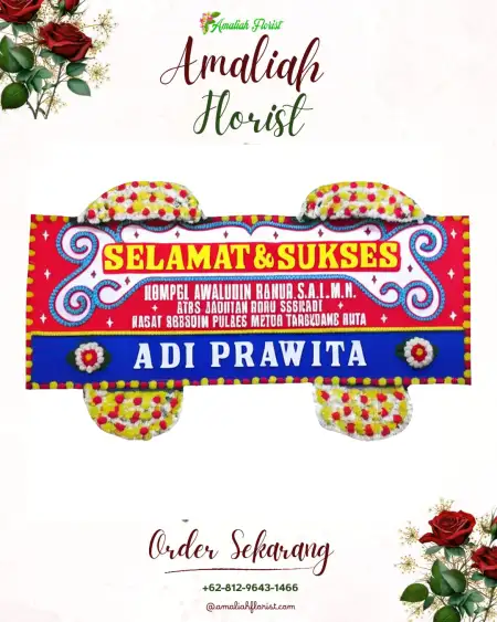 Papan Bunga Ucapan Selamat Lape